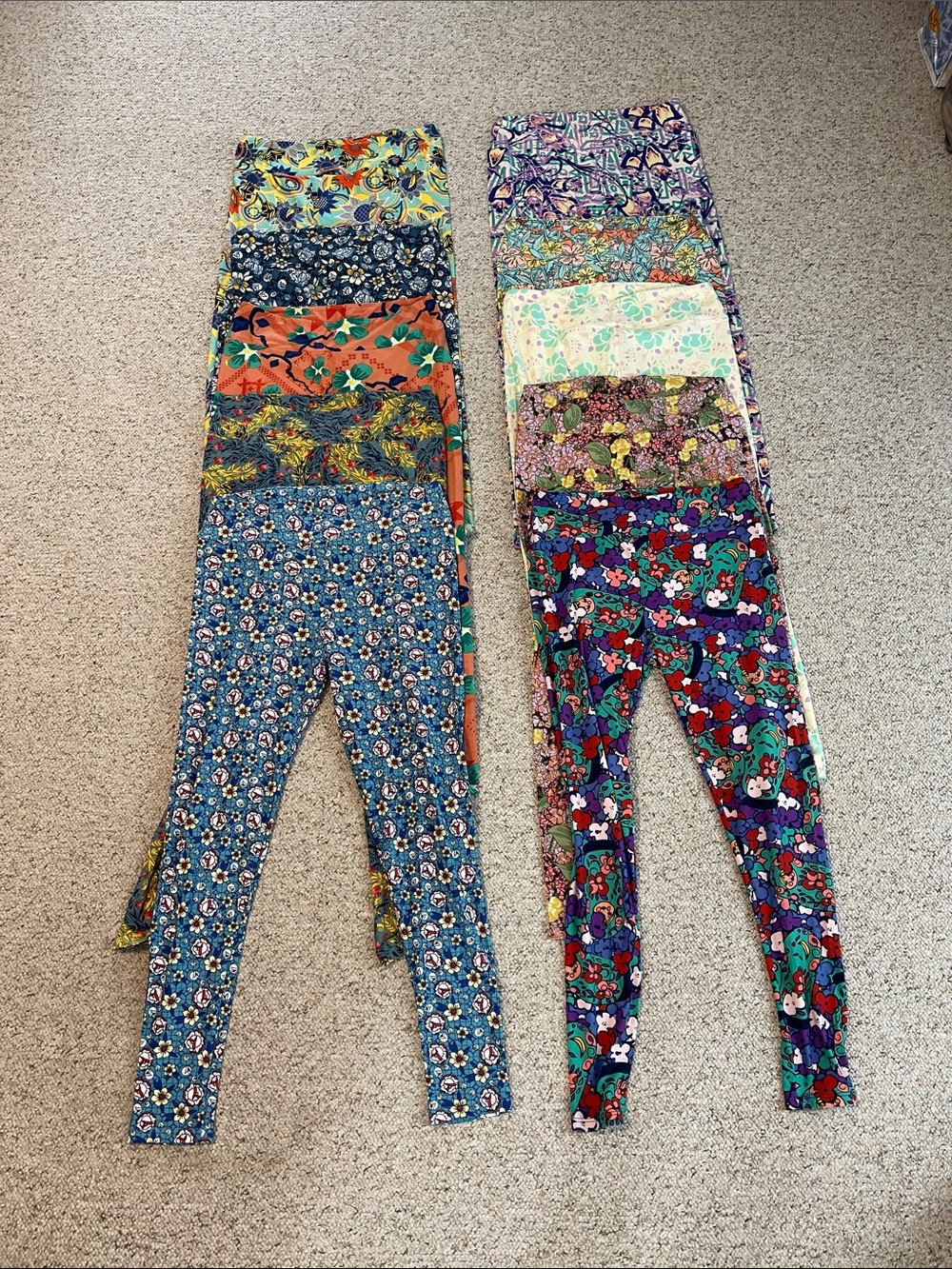 LuLaRoe Women’s Floral Leggings Lot of 10